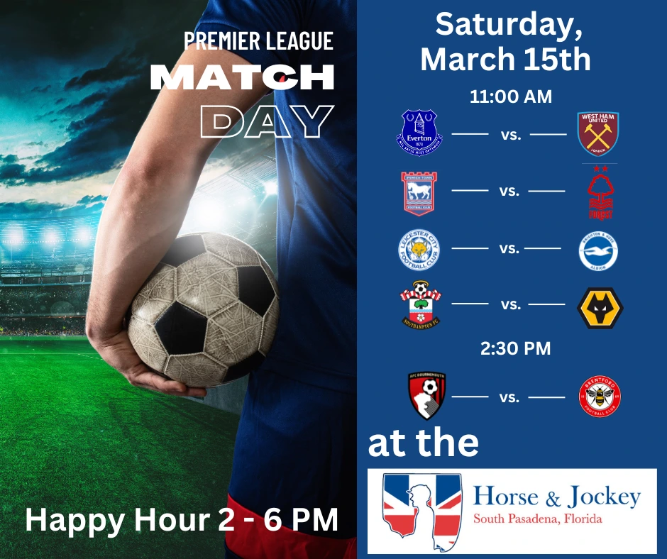Horse & Jockey Premier League Games Schedule